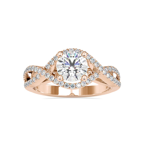 Elite Elegance Round Shape Diamond With Infinity Style Multi Stone Solitaire Ring