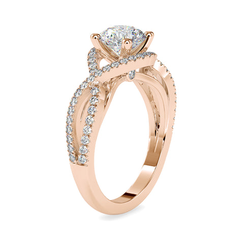 Elite Elegance Round Shape Diamond With Infinity Style Multi Stone Solitaire Ring