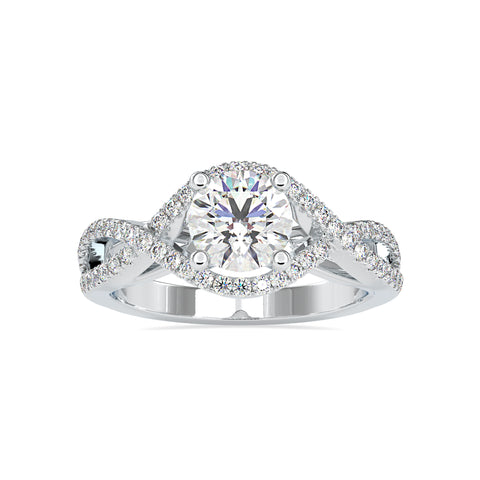 Elite Elegance Round Shape Diamond With Infinity Style Multi Stone Solitaire Ring