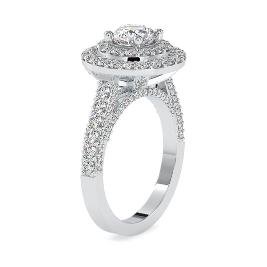 Majestic Radiance Round Shape Brilliant Cut beauteous Double Halo Ring