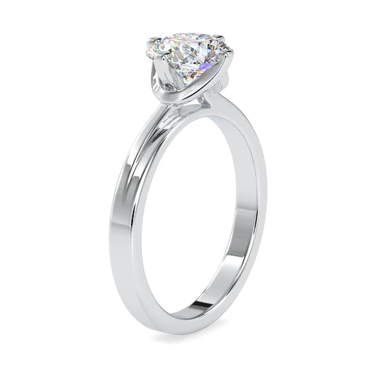 Opulent Majesty Round Shape Brilliant Cut Cathedral Type Solitaire Ring