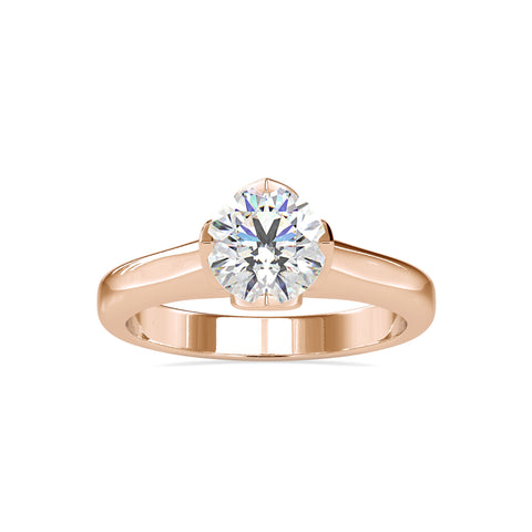 Bespoke Elegance Round Shape Brilliant Cut Diamond Spunky Solitaire Ring