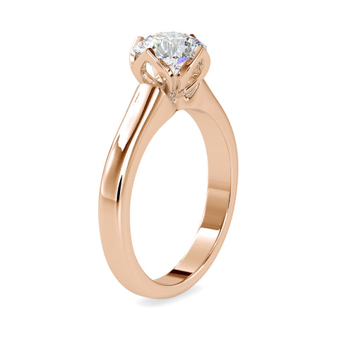 Bespoke Elegance Round Shape Brilliant Cut Diamond Spunky Solitaire Ring