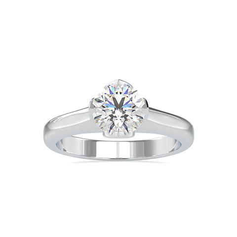 Bespoke Elegance Round Shape Brilliant Cut Diamond Spunky Solitaire Ring