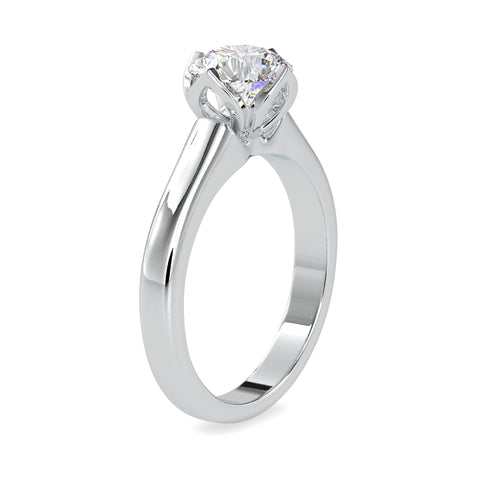 Bespoke Elegance Round Shape Brilliant Cut Diamond Spunky Solitaire Ring