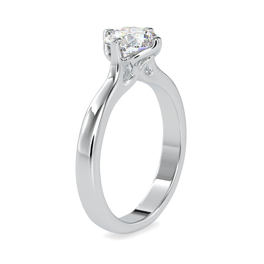 Imperial Splendour Round Shape Brilliant Cut Diamond Cathedral Solitaire Ring