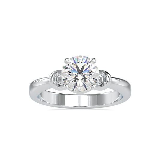 Exquisite Luminescence Round Shape Brilliant Cut Diamond Unique Solitaire Ring