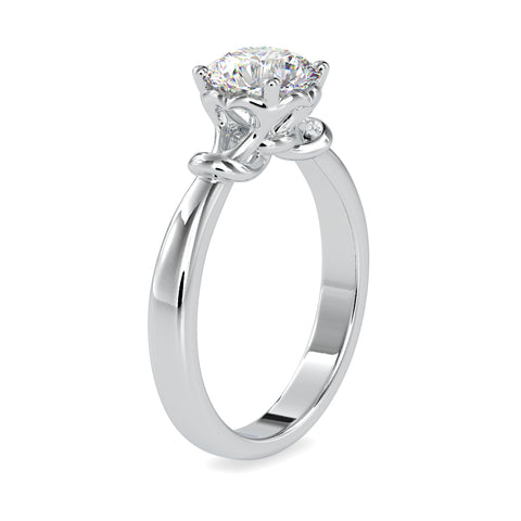 Exquisite Luminescence Round Shape Brilliant Cut Diamond Unique Solitaire Ring