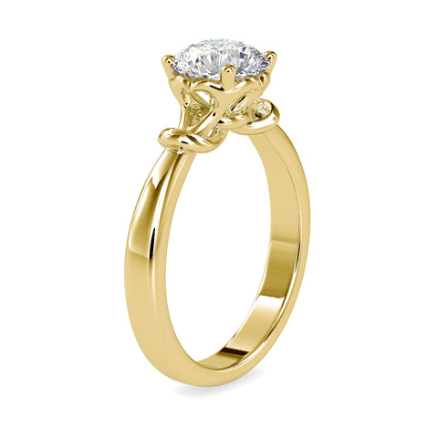 Exquisite Luminescence Round Shape Brilliant Cut Diamond Unique Solitaire Ring