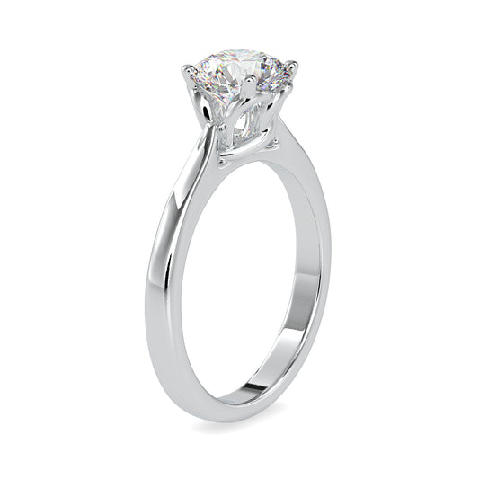 Luxury Legacy Round Shape Brilliant Cut Diamond Chain Prong Setting Solitaire Ring