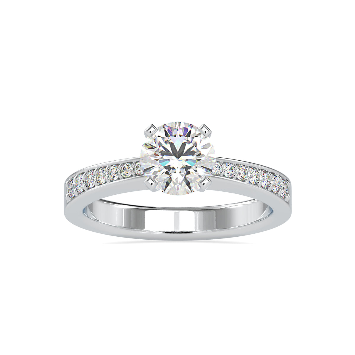 Divine Sparkle Round Shape Brilliant Cut Diamond gorgeous Solitaire Ring