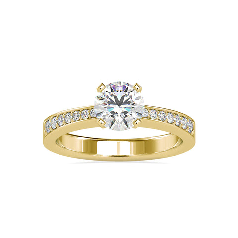 Divine Sparkle Round Shape Brilliant Cut Diamond gorgeous Solitaire Ring