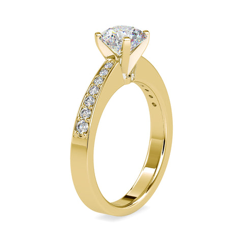 Divine Sparkle Round Shape Brilliant Cut Diamond gorgeous Solitaire Ring