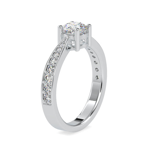 Luxe Elegance Round Shape Brilliant Cut Diamond Prepossessing Solitaire Ring