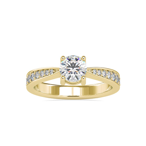 Luxe Elegance Round Shape Brilliant Cut Diamond Prepossessing Solitaire Ring