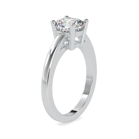 Royal Brilliance Cushion Shape Brilliant Cut Diamond Promise Type Beautiful Solitaire Ring