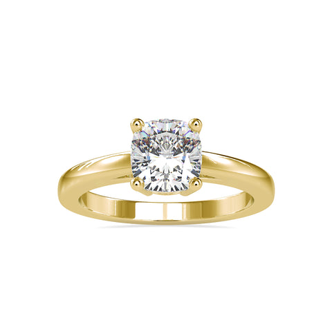 Royal Brilliance Cushion Shape Brilliant Cut Diamond Promise Type Beautiful Solitaire Ring