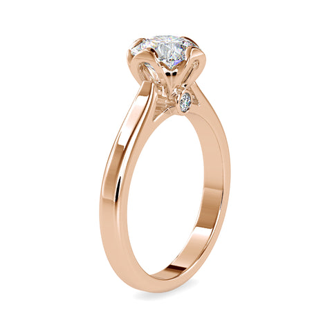 Opulent Elegance Round Shape Brilliant Cut Diamond Classic Prong Set Solitaire Ring