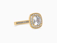 Timeless Elegance Cushion Diamond Channel Set Princess Diamond Beautiful Halo Ring