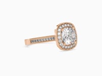 Timeless Elegance Cushion Diamond Channel Set Princess Diamond Beautiful Halo Ring