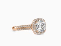 Royal Grace Cushion Shape Diamond Magnificent Double Halo Ring