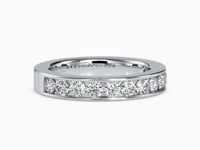 Luxury Legacy Round Shape Diamond Channel Set Half Eternity Band