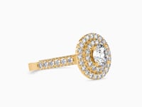 Majestic Radiance Round Shape Brilliant Cut beauteous Double Halo Ring