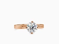 Opulent Majesty Round Shape Brilliant Cut Cathedral Type Solitaire Ring