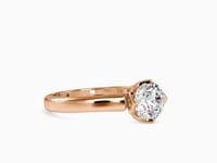 Bespoke Elegance Round Shape Brilliant Cut Diamond Spunky Solitaire Ring