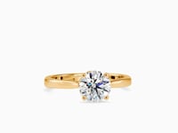 Luxury Legacy Round Shape Brilliant Cut Diamond Chain Prong Setting Solitaire Ring