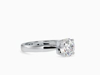 Regal Brilliance Round Shape Brilliant Cut Diamond Heart Prong Setting Solitaire Ring