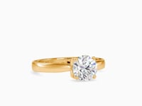 Regal Brilliance Round Shape Brilliant Cut Diamond Heart Prong Setting Solitaire Ring