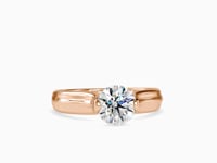 Luxe Majesty Round Shape Brilliant Cut Diamond Idiosyncratic Prong Set Solitaire Ring