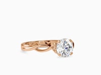 Royal Radiance Round Shape Brilliant Cut Diamond Twisted Solitaire Ring