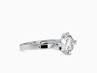 Regal Sparkle Round Shape Brilliant Cut Diamond Fancy Prong Set Solitaire Ring