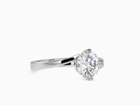 Majestic Radiance Round Shape Brilliant Cut Diamond Solitaire Promise Ring