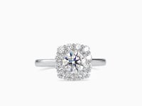 Timeless Sparkle Round Shape Diamond Halo Type Cluster Graceful Ring