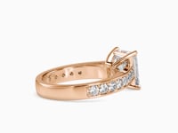 Forever One Radiant Shape Diamond Channel Setting Beauteous Solitaire Ring