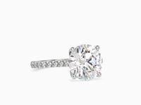 Forever Glamour Round Shape Brilliant Cut Diamond Cathedral Setting Solitaire Ring