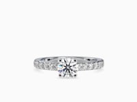 Opulent Grace Round Shape Brilliant Cut Diamond With Channel Set Solitaire Ring