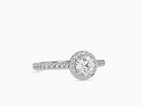 Royal Bliss Round Shape Brilliant Cut Diamond Knockout Halo Ring