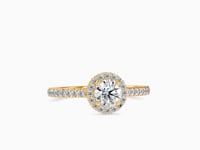 Royal Bliss Round Shape Brilliant Cut Diamond Knockout Halo Ring