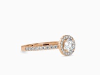 Royal Bliss Round Shape Brilliant Cut Diamond Knockout Halo Ring