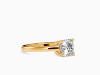 Royal Brilliance Cushion Shape Brilliant Cut Diamond Promise Type Beautiful Solitaire Ring