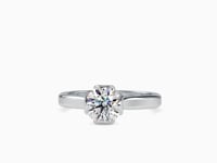 Opulent Elegance Round Shape Brilliant Cut Diamond Classic Prong Set Solitaire Ring