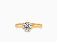 Opulent Elegance Round Shape Brilliant Cut Diamond Classic Prong Set Solitaire Ring