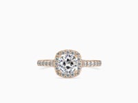 Royal Radiance Cushion Shape Brilliant Cut Diamond Shank Channel Set Halo Ring