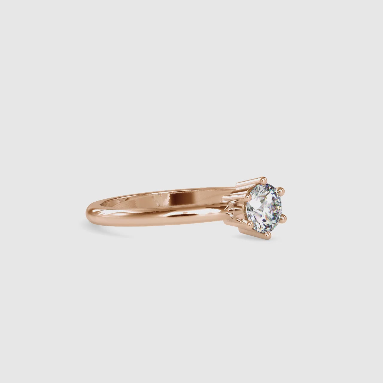 Pure Elegance Round Shape Diamond Bewitching Solitaire Ring