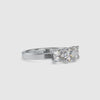 Forever Glimmer Princess Shape Excellent Cut Diamond Three Stone Ring