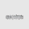 Grandeur Round Shape Brilliant Cut Diamond Alternating Eternity Band